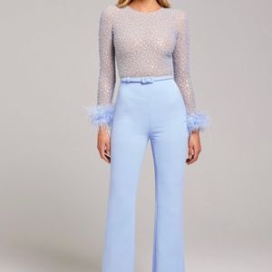 Nadine Merabi Amelia Blue Jumpsuit
